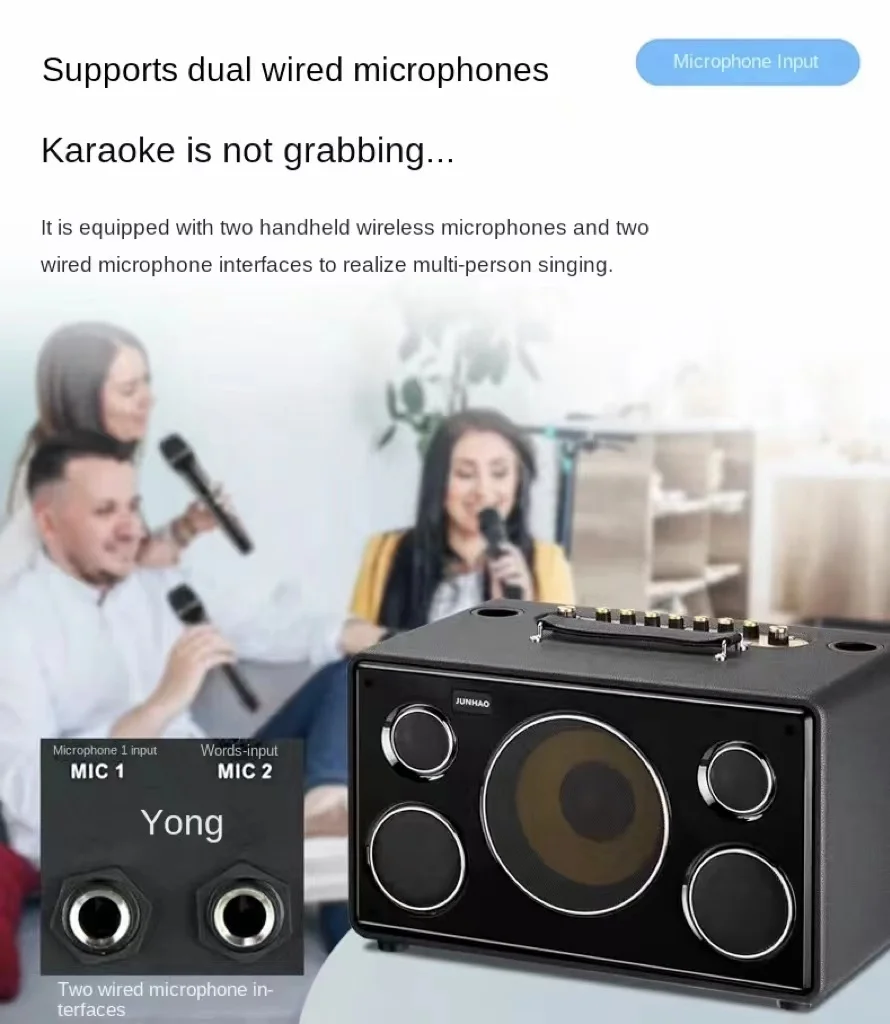 1200W High-Power Bluetooth Speaker Karaoke Portable Subwoofer Outdoor Party Multifunctional Wireless TWS Stereo Surround Speaker