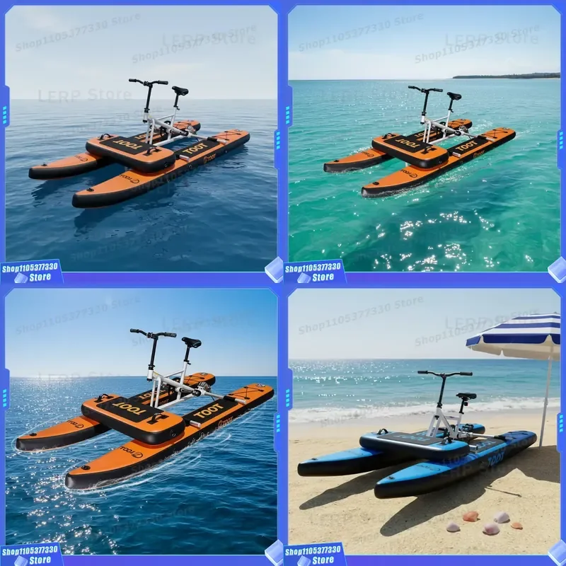 Inflatable PVC Portable Custom Floating Water Bike Pedal Boat for River Use