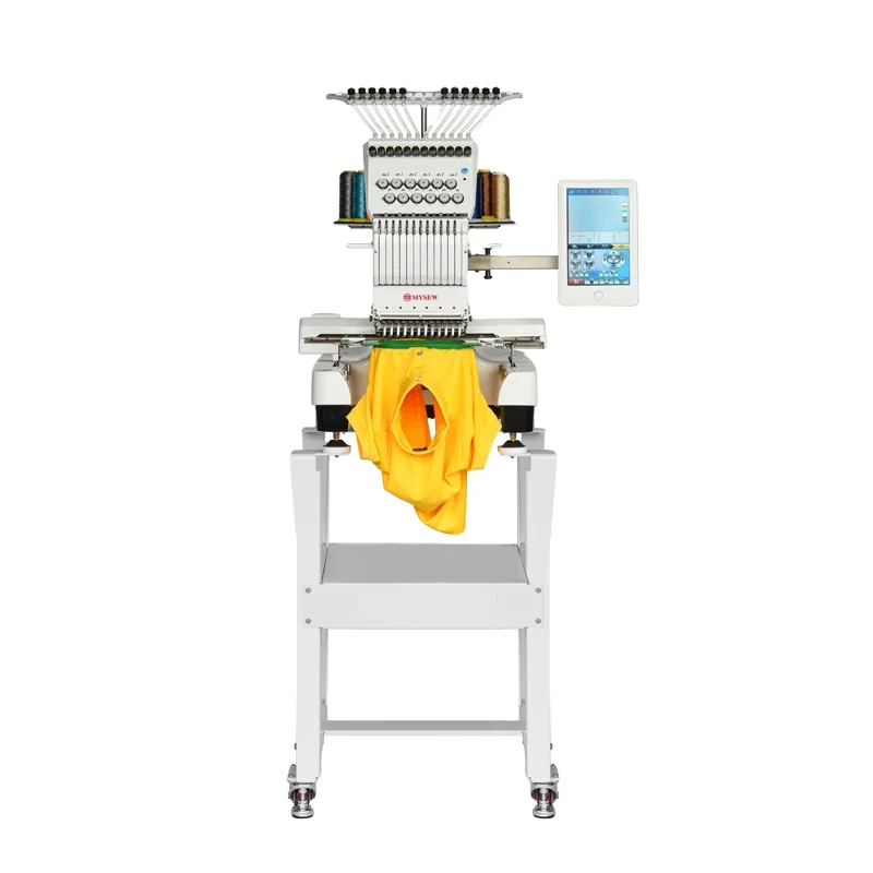 MYSEW 1200 12Needle High Speed Computerize Industrial Embroidery Machine Single Head with Intelligent Digital Embroidery Machine