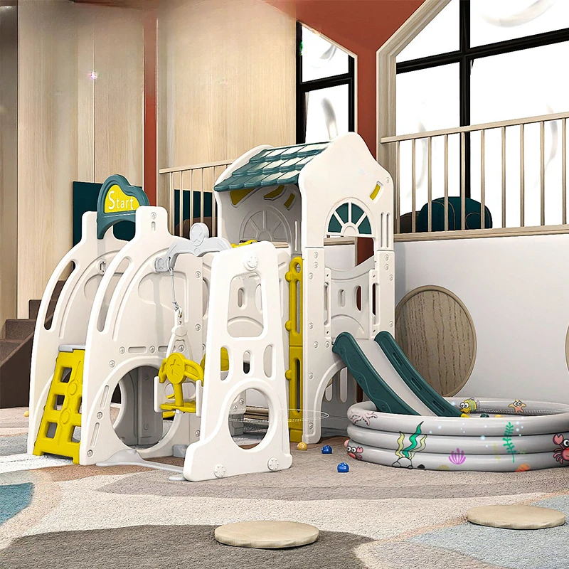 Slide Children's Indoor Household Large Castle Amusement Park Little Genius Family Slide Swing Combination