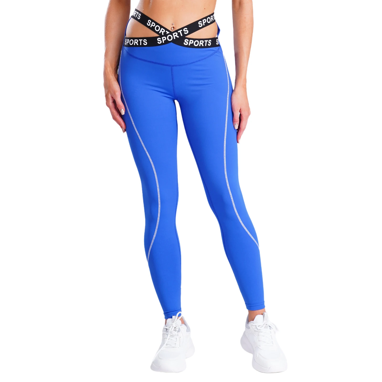 

Women Gym Workout Sports Pilates Pants Cross Letter Print Elastic Waistband Yoga Leggings Athletic Pants for Gym Fitness Sports