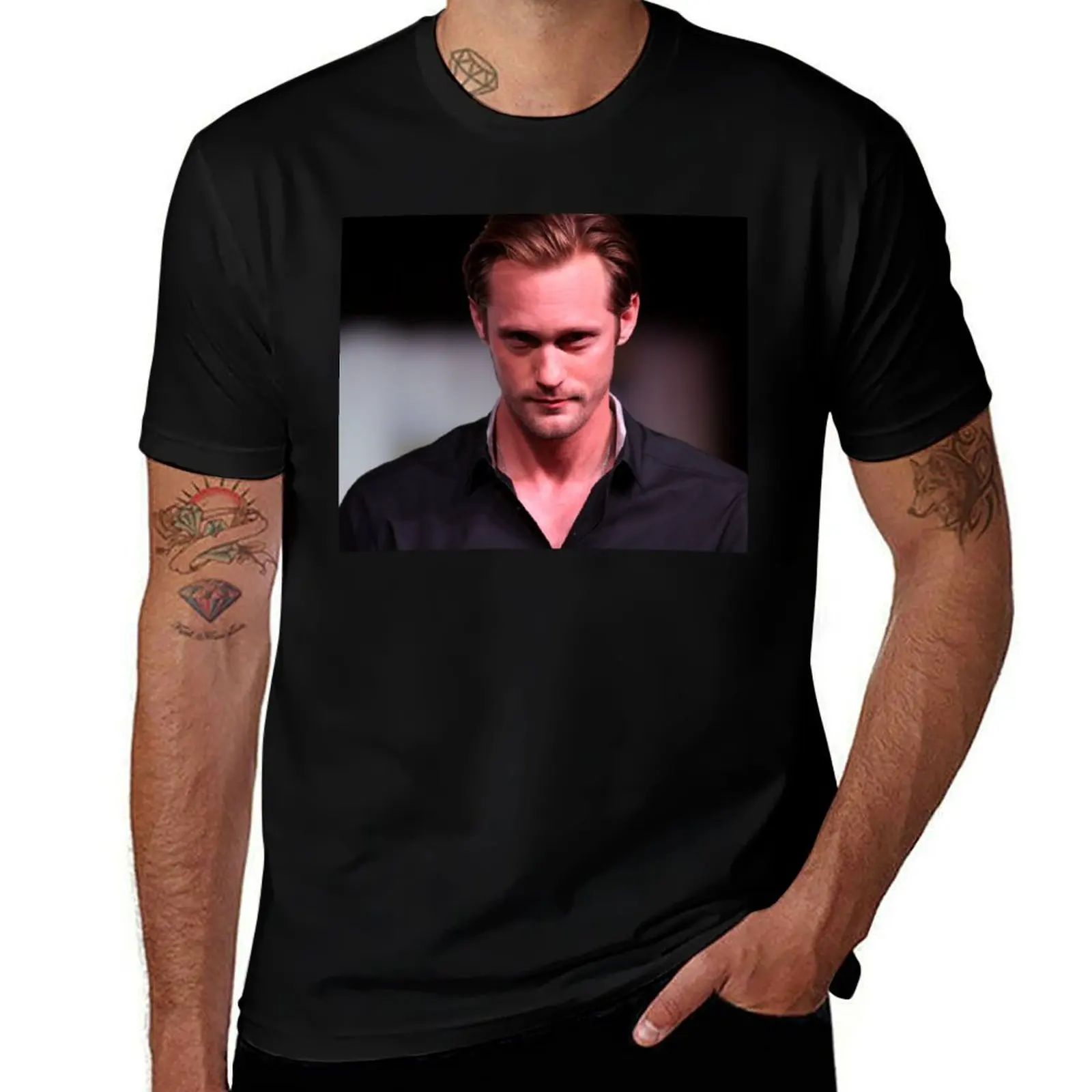 

Alexander Skarsgard 2 T-Shirt cotton t shirt man t shirts for man cotton funny