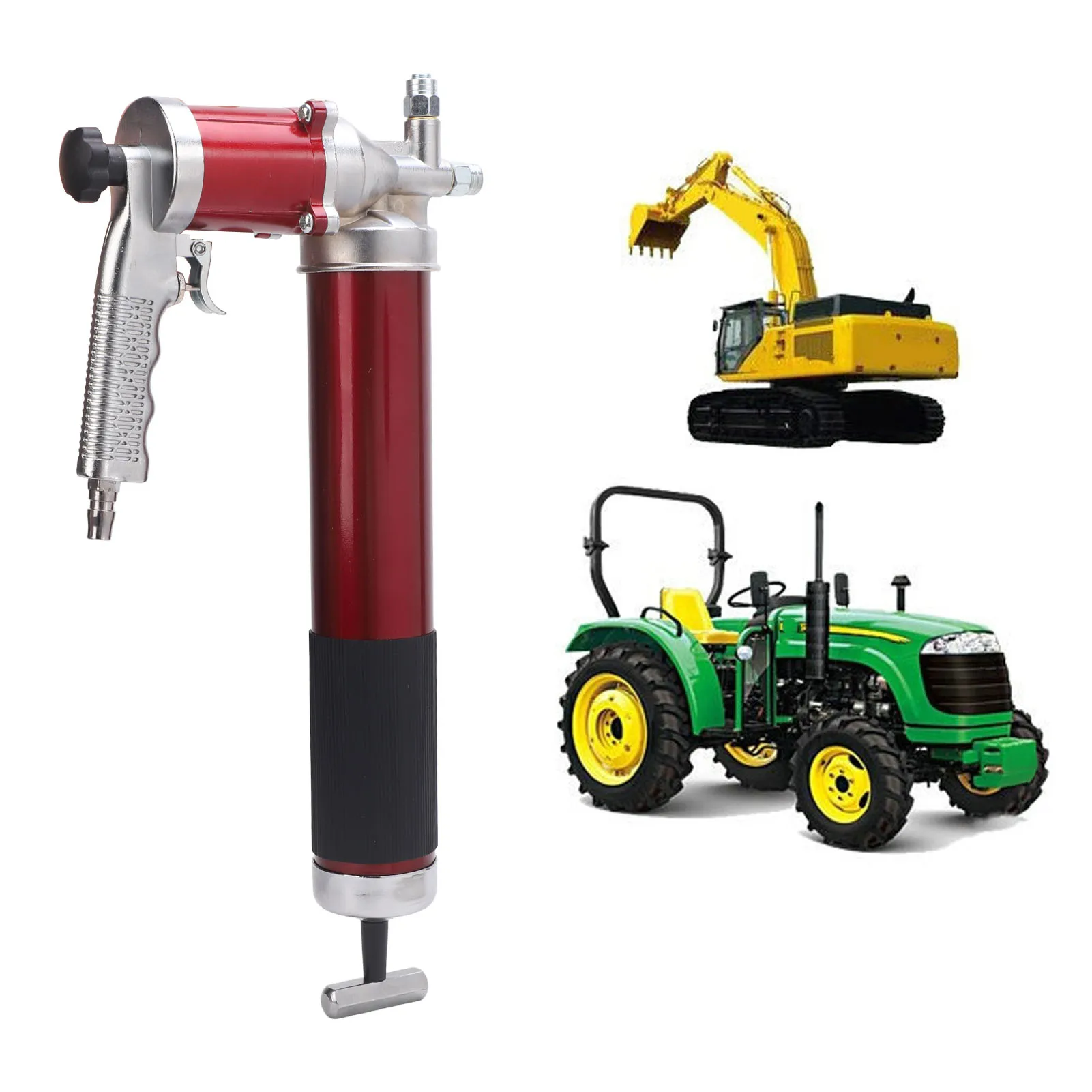 

10000 to 12000PSI Grease Gun Pistol Grip Set Heavy Duty Automatic Lubrication Pneumatic Grease Gun Kit G1/4in Air Grease Gun