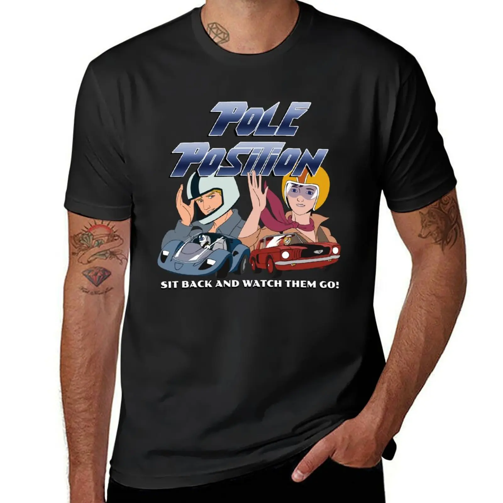 

Retro 80s Cartoons Pole Position TV Series T-Shirt customs design your own customizeds shirts graphic tees t shirts for men pack