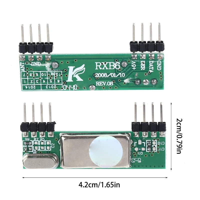 RXB6 433Mhz Superheterodyne Wireless Receiver Module + AK-FST small transmitting superheterodyne module receiving high sensitive