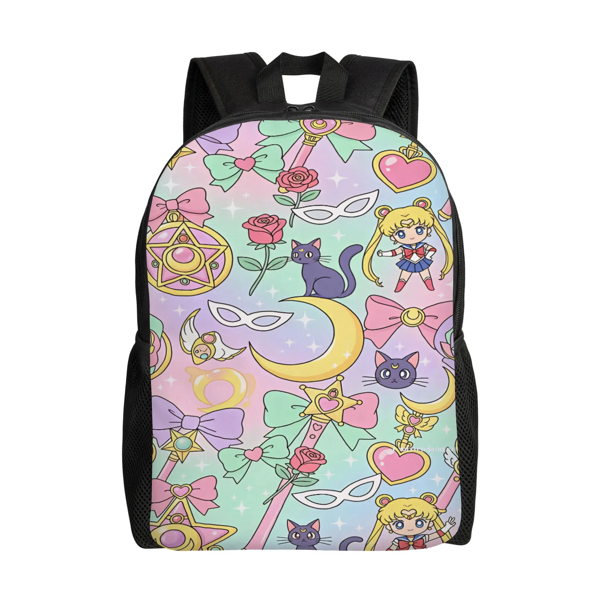 Sailors Moon Backpack  Outdoor Backpacks Girl Custom Soft High School Bags Stylish Rucksack