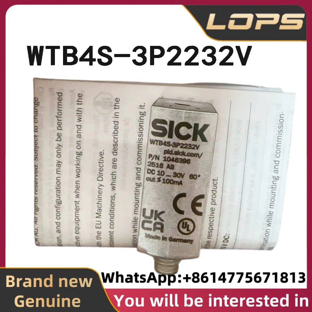 WTB4S-3P2232V Brand new original SICK Diffuse photoelectric sensor, Order number 1046396, welcome to consult