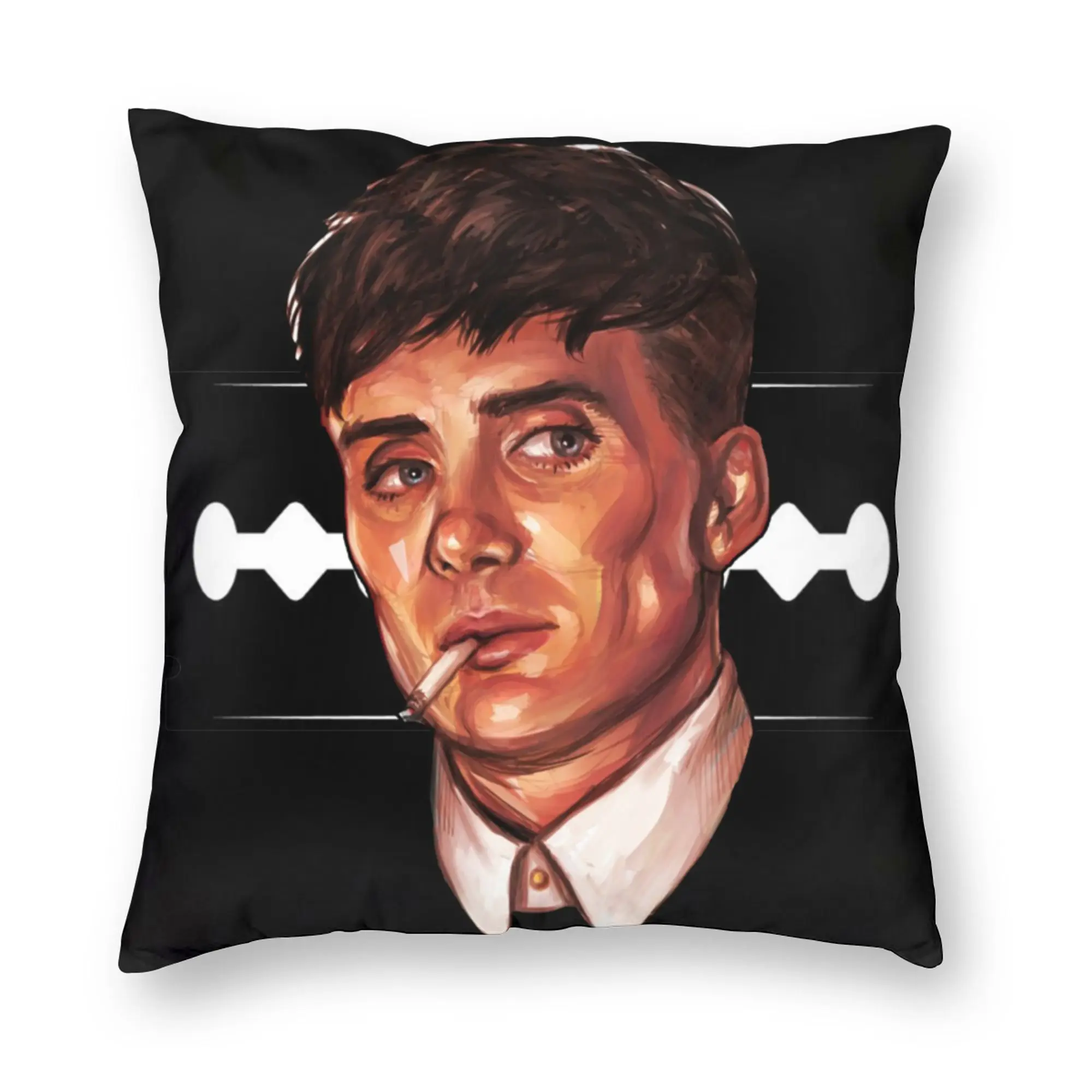 P-Peaky Blinders Tommy Shelby Pillowcase Printing  Cushion Cover Decorations  Throw Pillow Case Cover Home Zippered 45X45cm
