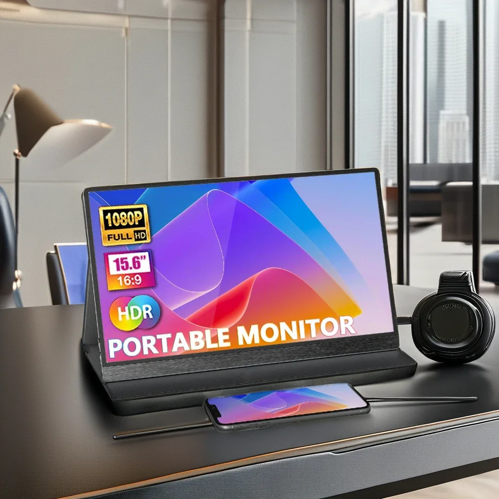 

Портативный монитор S27a 15,6 дюйма FHD, расширитель экрана для ноутбука 1080P, крепление VESA, подключение Plug and Play, портативный экран для телефона