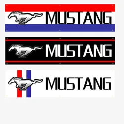 JohninBanner 2x8 Fts  Mustang Racing Car Polyester Printed Banner  Interior Decoration Tapestry Flag