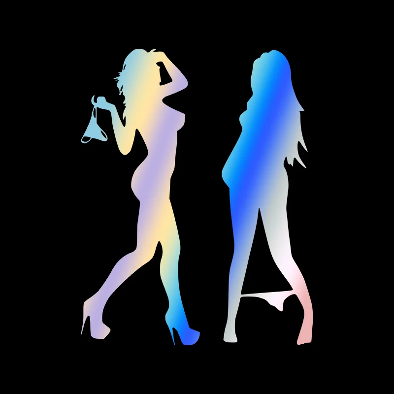 

Cute Bikini Girl Silhouette Car Sticker – Funny Pin-Up Style Vinyl Decal for Car Window, Bumper, Motorcycle & Laptop Decoration