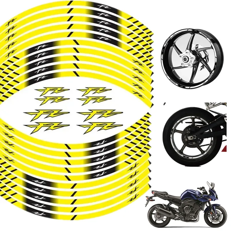 For YAMAHA FZ1 FZ6 N/S FZ8 FZ25 FZ6 FZ150 FZ350 FZ400 FZ7 FZ750 FZ8 Motorcycle Parts Contour Wheel Decoration Decal Sticker - B