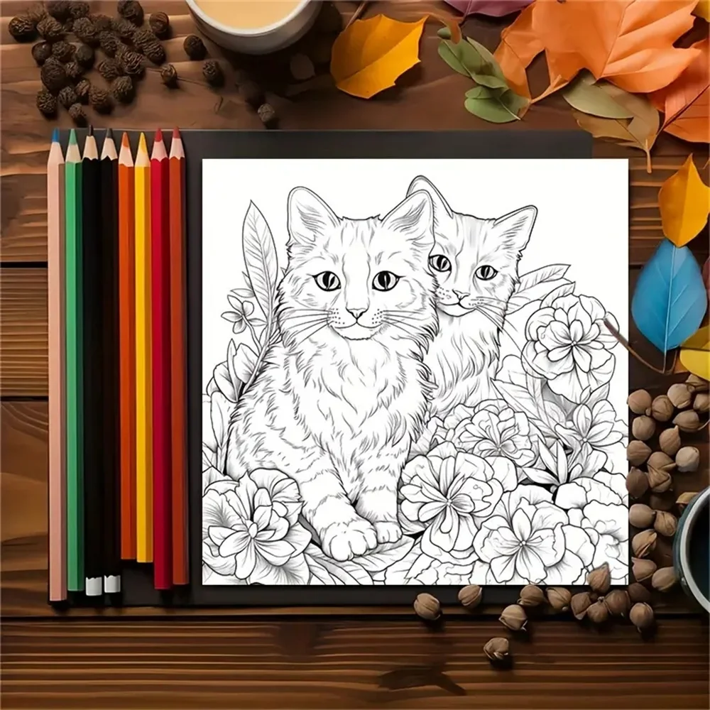 Imagem -05 - Colorido Art Coloring Book Papel Atualizado Original Livros de Papel Espessado a Candy Bone Birthday Party Gift Feriado 22 Páginas