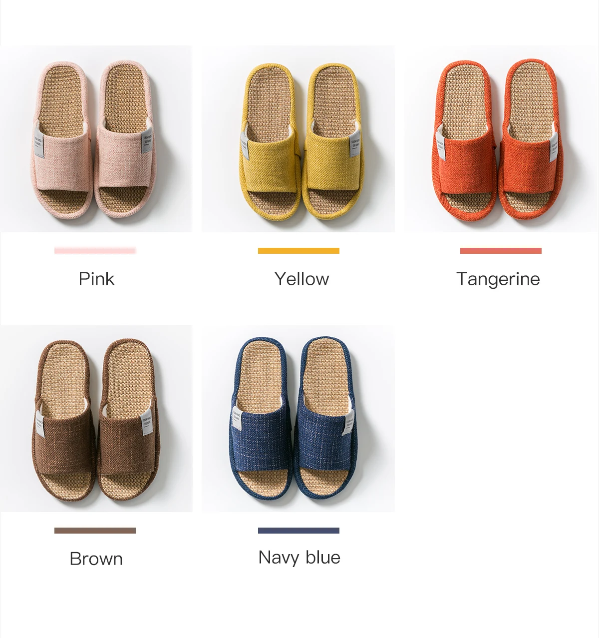 TZLDN Sommer Damen Hausschuhe Leinen Sommer Leichte Flache Sandalen Atmungsaktive Bequeme Rutschfeste Rutschen Indoor Herren Slipper – Detail 10