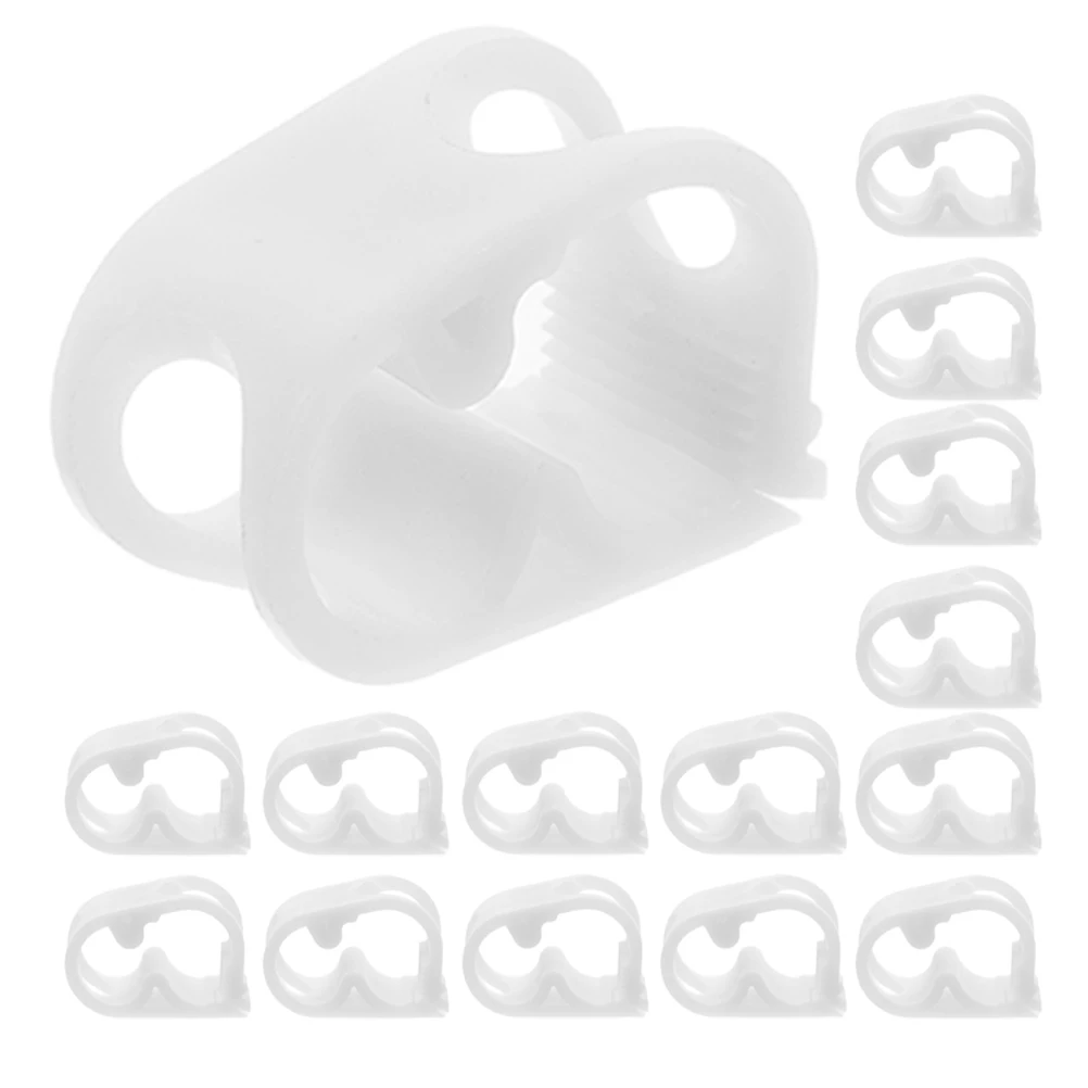 20 Pcs White 1/4-1/2 Inch Flow Control Tube Clamp Lab Water Hose Stop Clip Replacement Clamps Tube Shut Off Valve