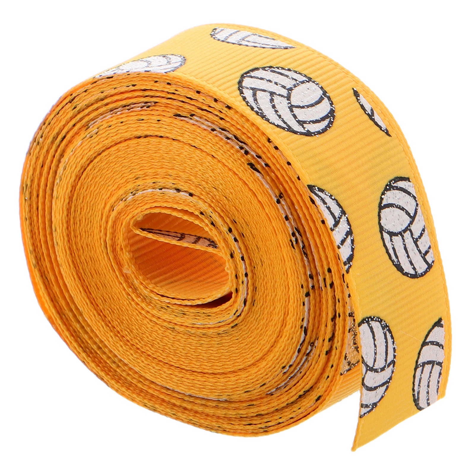 

5Yard Volleyball Ribbon Polyester Sports Decorations Fade Resistant Themed Grosgrain Belt Wreaths Bows Grips Supplies