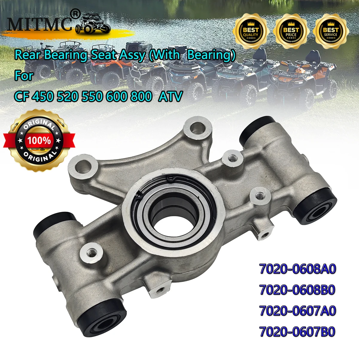 Original Rear Bearing Seat Assy(With Bearing）For CF CForce 450 520 550 600 800 625 Touring X4 X5 X6 ATV 7020-0607A0 7020-0608A0