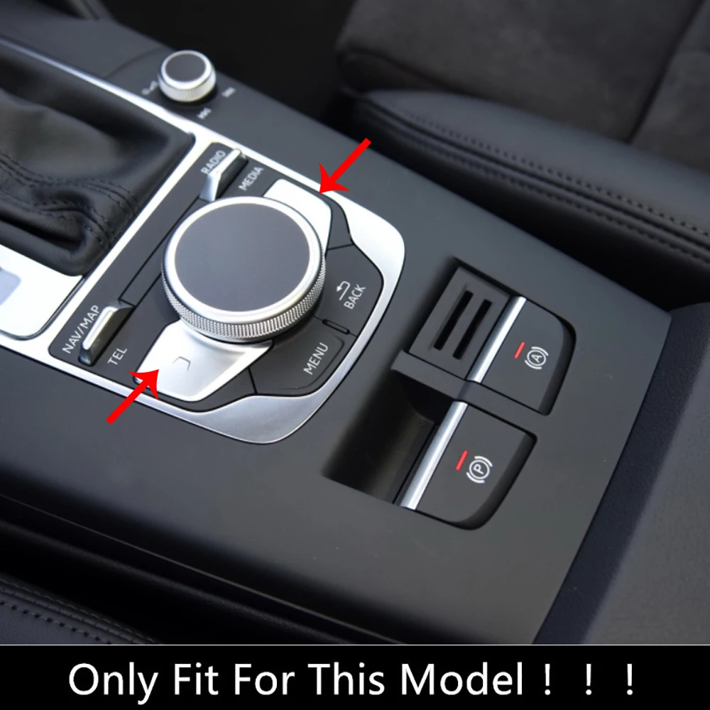 

For Audi A3 8V 14-19 Car Center Console Gear Shift Panel Decor Water Cup Frame Cover Trim Carbon Fiber Sticker Auto Accessories