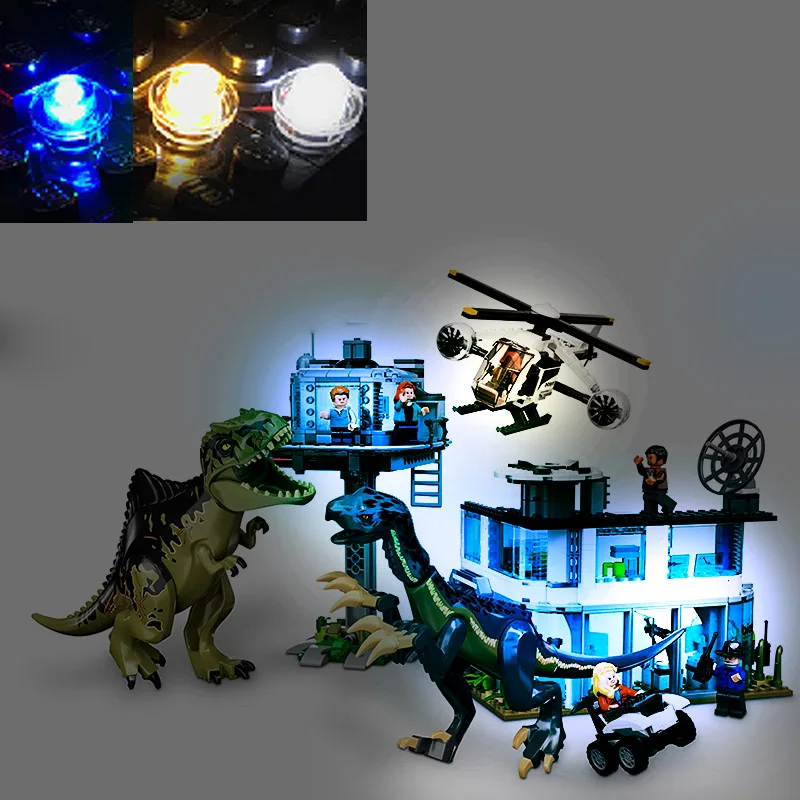 USB Lights Compatible with Lego 76949 Jurassic Giganotosaurus &Therizinosaurus Attack 76949-Not include Lego Bricks