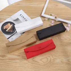Colorful Kraft Paper Box Lace Edge Gift Packaging Boxes Cardboard Material Long Cupcake Cases Sticker Sell Seperately