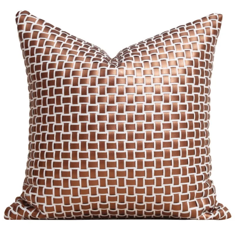 Geometric Pattern Soft Cushion Cover, Light Luxury Style, Home Decoration, Living Room Decoration, Decorative Pillowcase