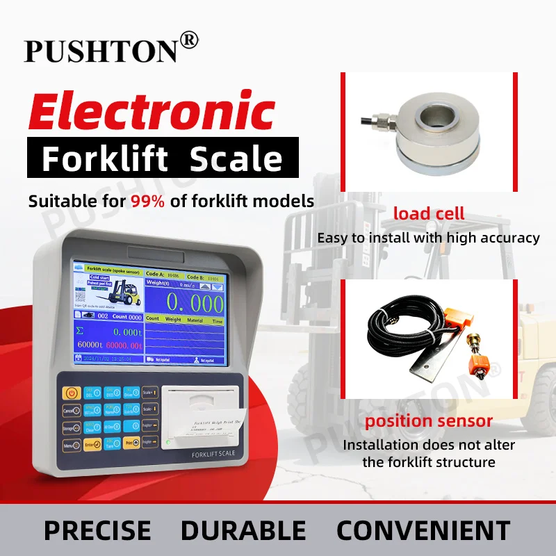 CE Certified Internal Combustion Forklift Weighing System Real Time Load Weight Indicator For 1-10 Ton Fuel Forklift Truck