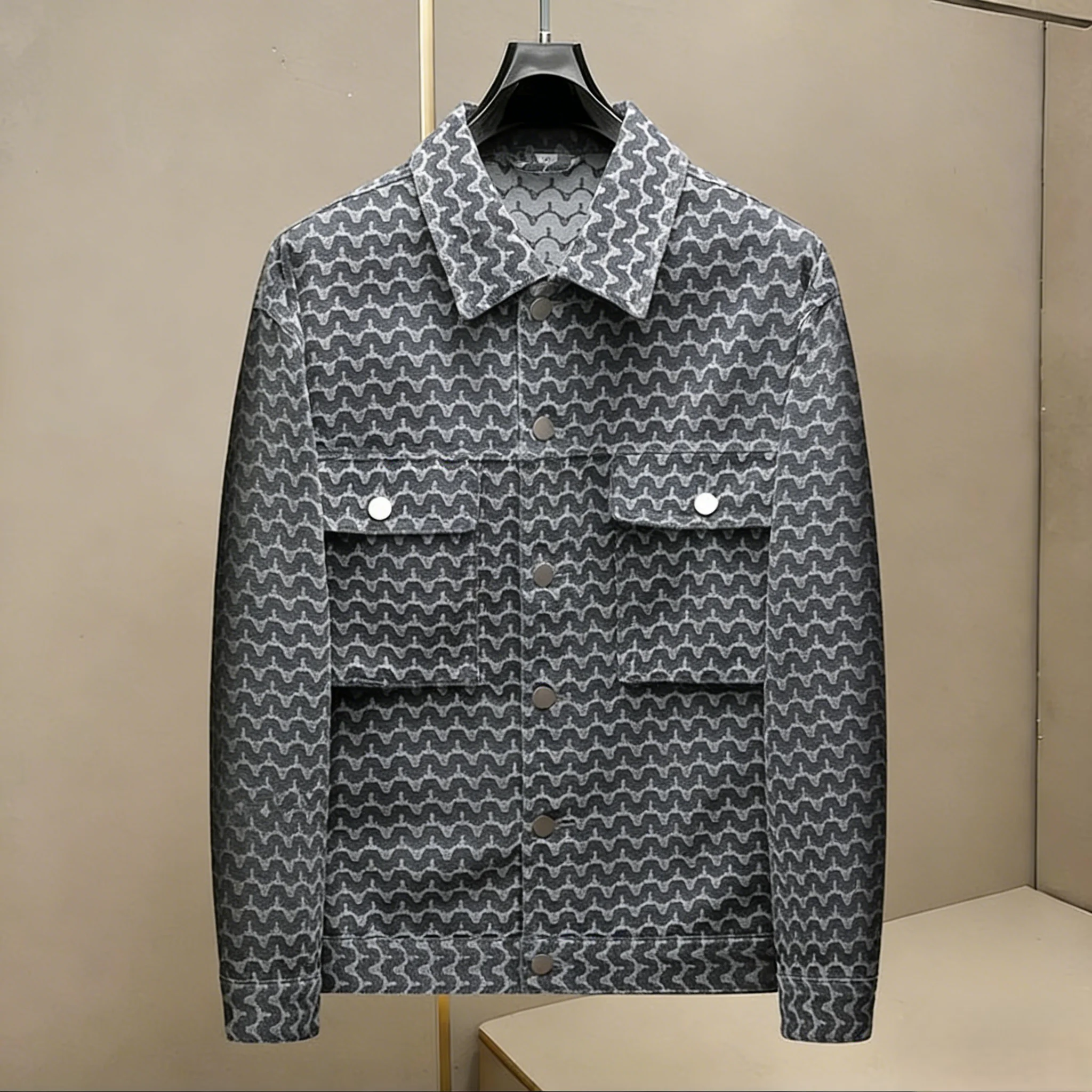 

Мужская джинсовая куртка Stic American Workwear с вышивкой и отложным воротником, весна-осень, ретро-стиль, повседневная модная верхняя одежда