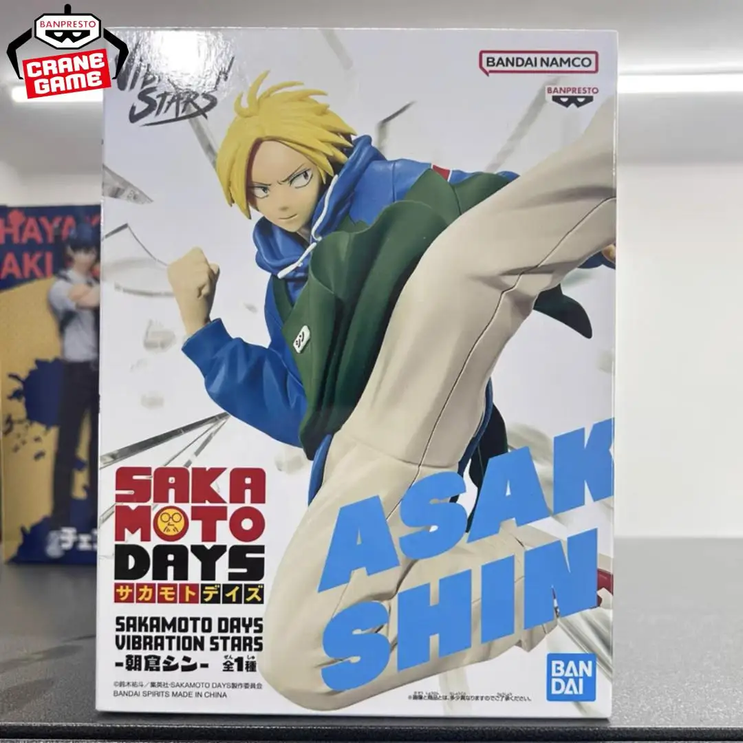Original BANDAI BANPRESTO Asak Shin Figure VIBRATION STARS SAKAMOTO DAYS Anime Figure Action Figure Figurine Model Toy for Gifts