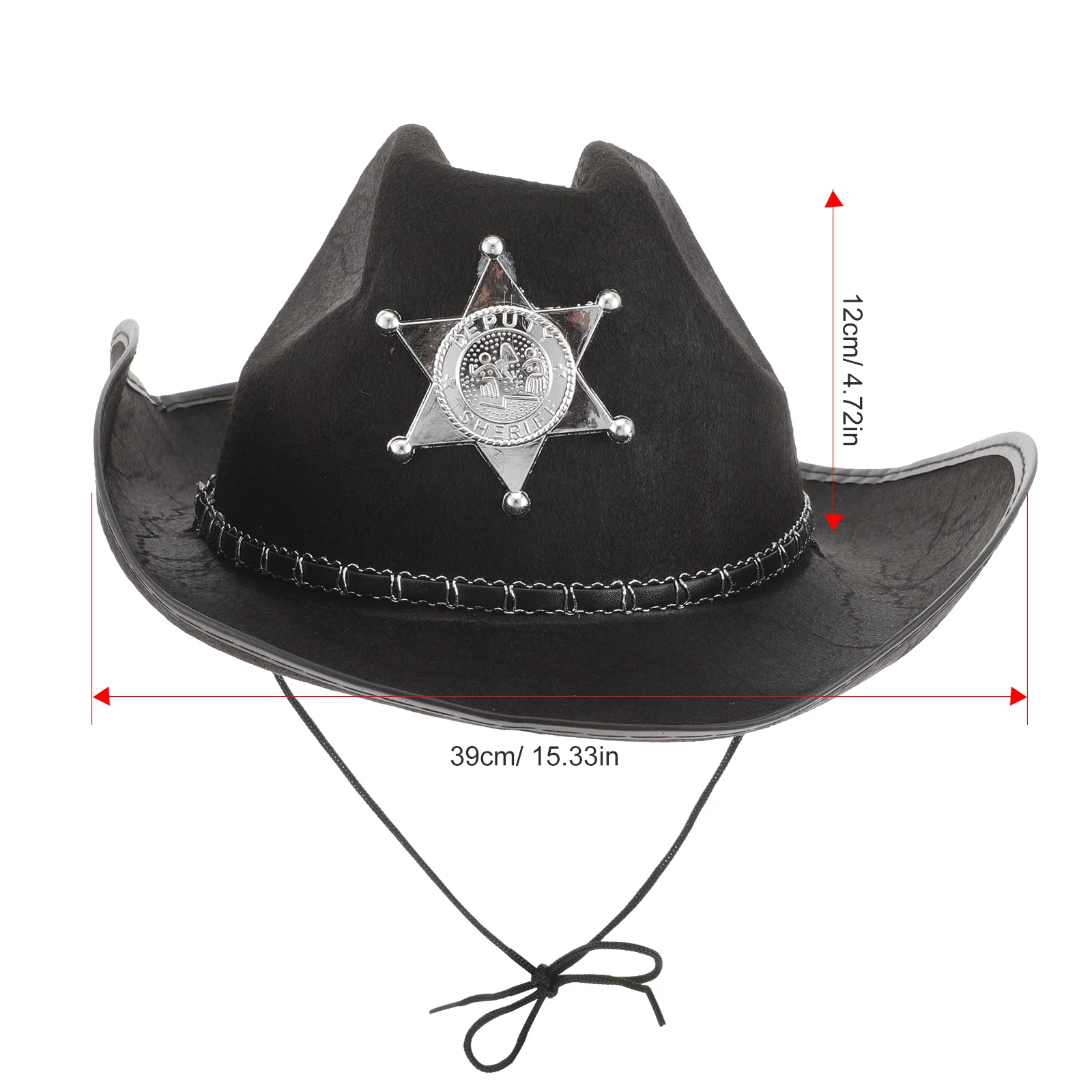 Western Sheriff Hat Funny Party Hats Sheriff Costume Fancy Dress Party Outfit Accessories Brown