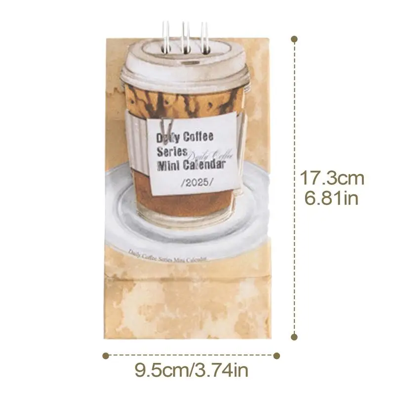소형 커피 책상 달력, 휴대용 책상 달력, 학교 작업 교실용 미적 책상 달력