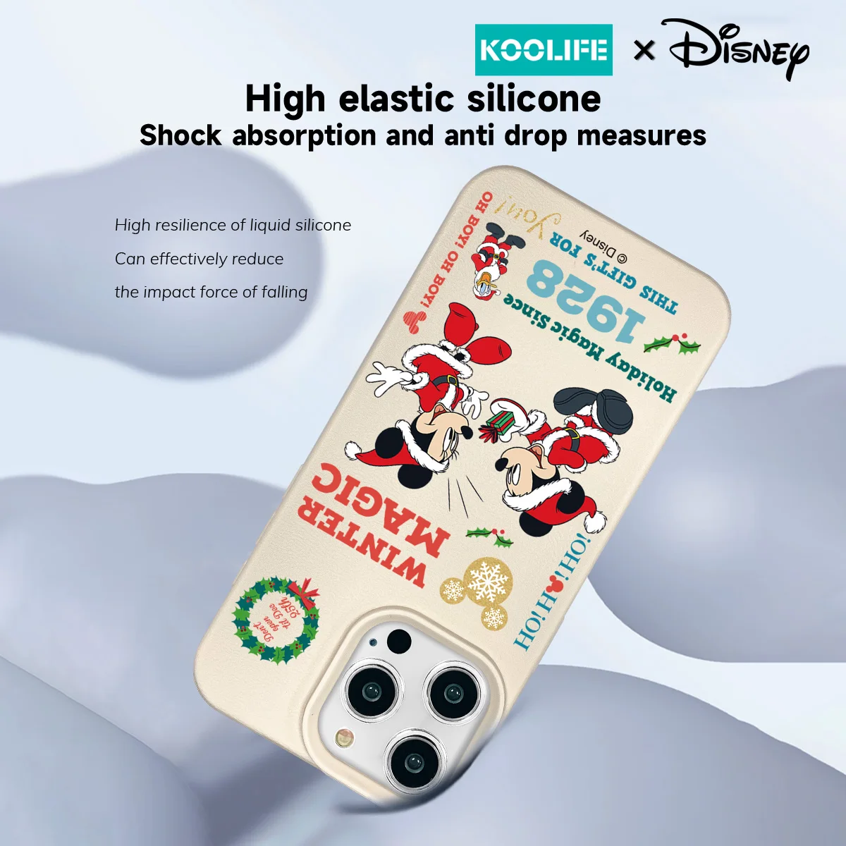 Koolife Christmas gift Mickey Minnie Disney Genuine Authorized Mobile Phone Protective Case for iPhone 11 12 13 14 15 16 Pro Max