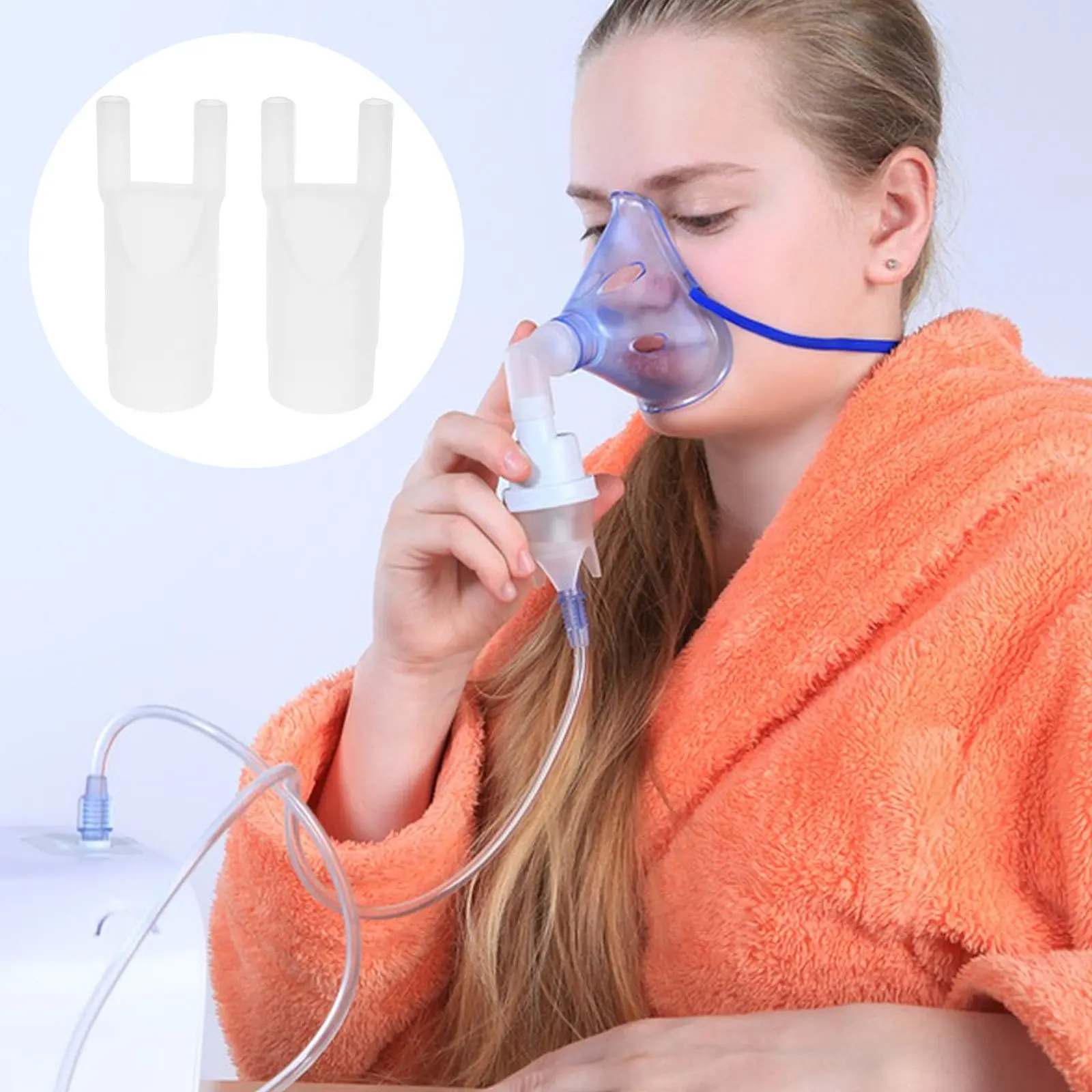 

100Pcs Nasal Accessories Double Nose Breathing System Home Use Nasal Therapy Device Adult Tubing Insert Kit