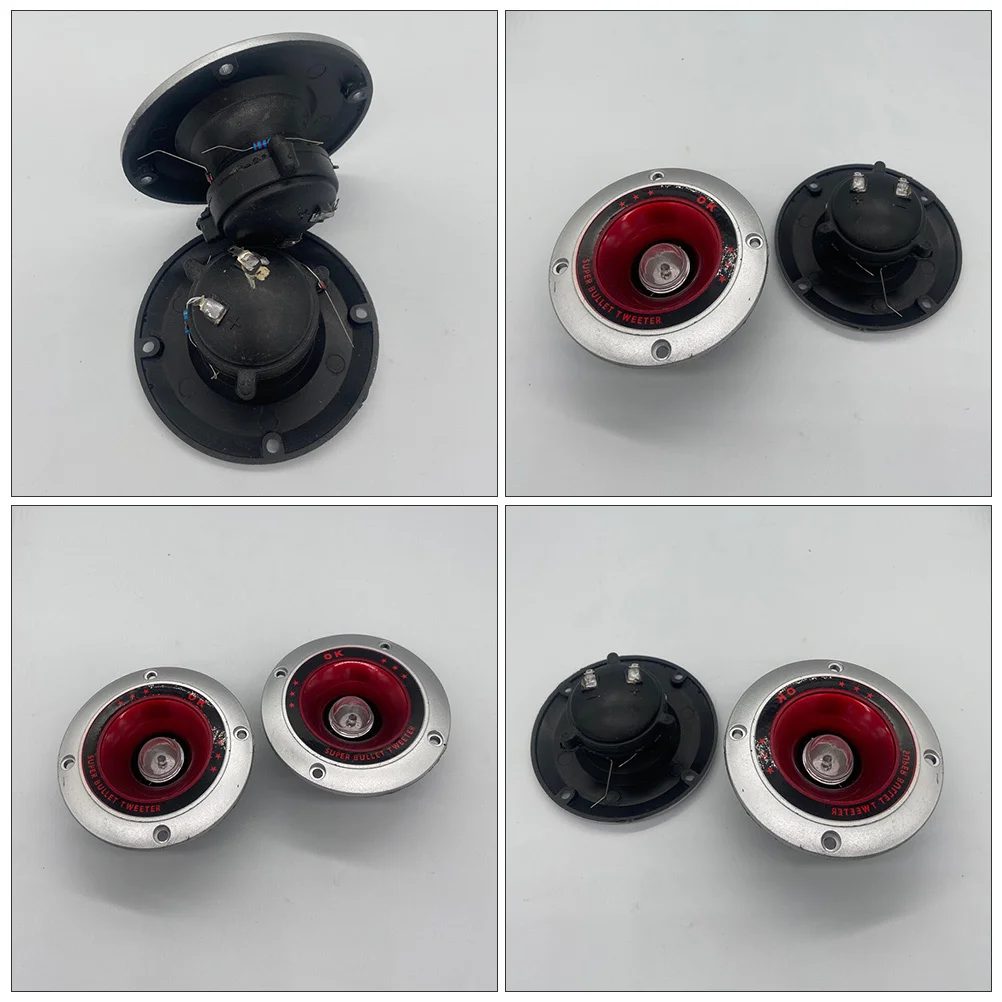 

2Pcs Car Tweeter Loudspeaker Piezoelectric Horn Replacement Small Compact Auto Audio Tweeter Speakers with Light Bulb Easy