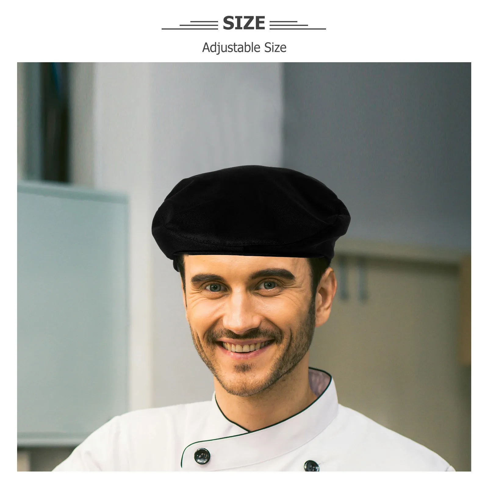 1 pièces Chef pour hommes femmes respirant coton cuisine chapeau uniforme casquette Restaurant boulangerie cuisinier service personnel travail chapeau