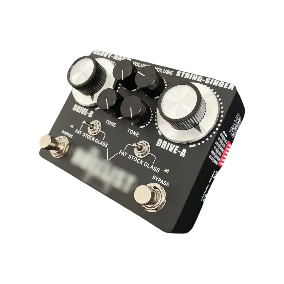 LYR pedaal Ly Rock King Tone Duellist Generation 2, zwart klassiek snelheids- en vervorming gitaarpedaal met dubbel effect True Bypass