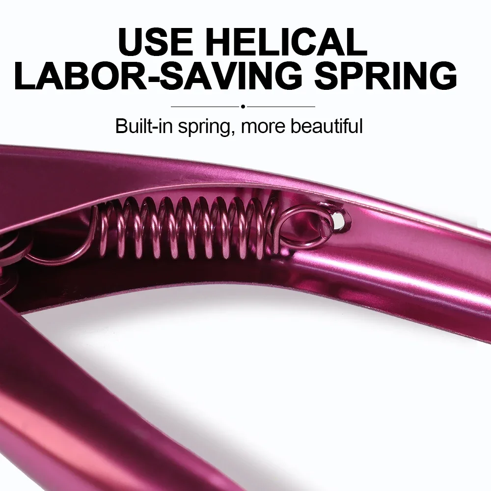 Profesjonalny obcinacz do paznokci akrylowych w kształcie litery U, ze stali nierdzewnej, prosty obcinak z 12 magnesami, zestaw do zdobienia paznokci.