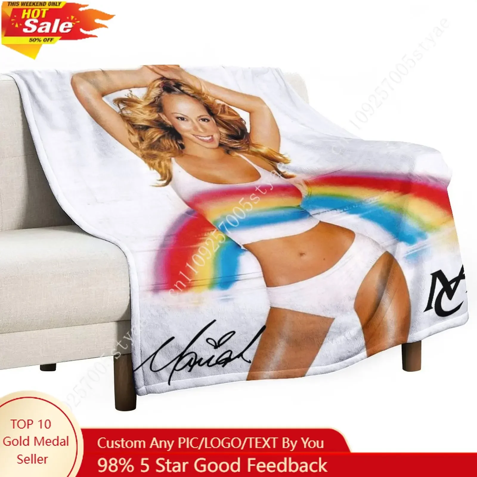 M-Mariah C-Carey Flannel Blankets Are Soft Comfortable and Warm Perfect for Winter Naps Homes Offices Travel Camping and More