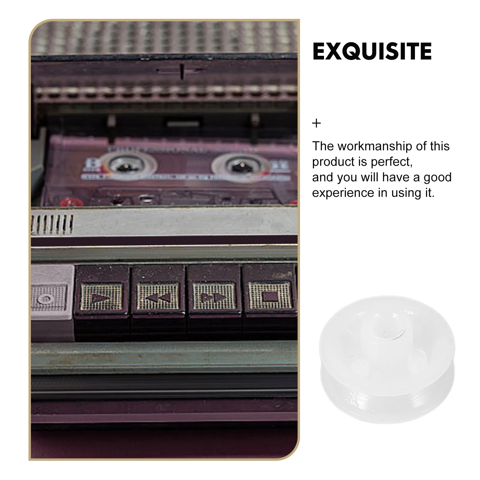 

10Pcs Precise Processing V-Groove Drive Pulley Audio Player Cassette Recorder Long-Lasting Use Reduces Vibration