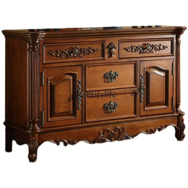 

56American side cabinet solid wood European kitchen foyer entrance cabinet