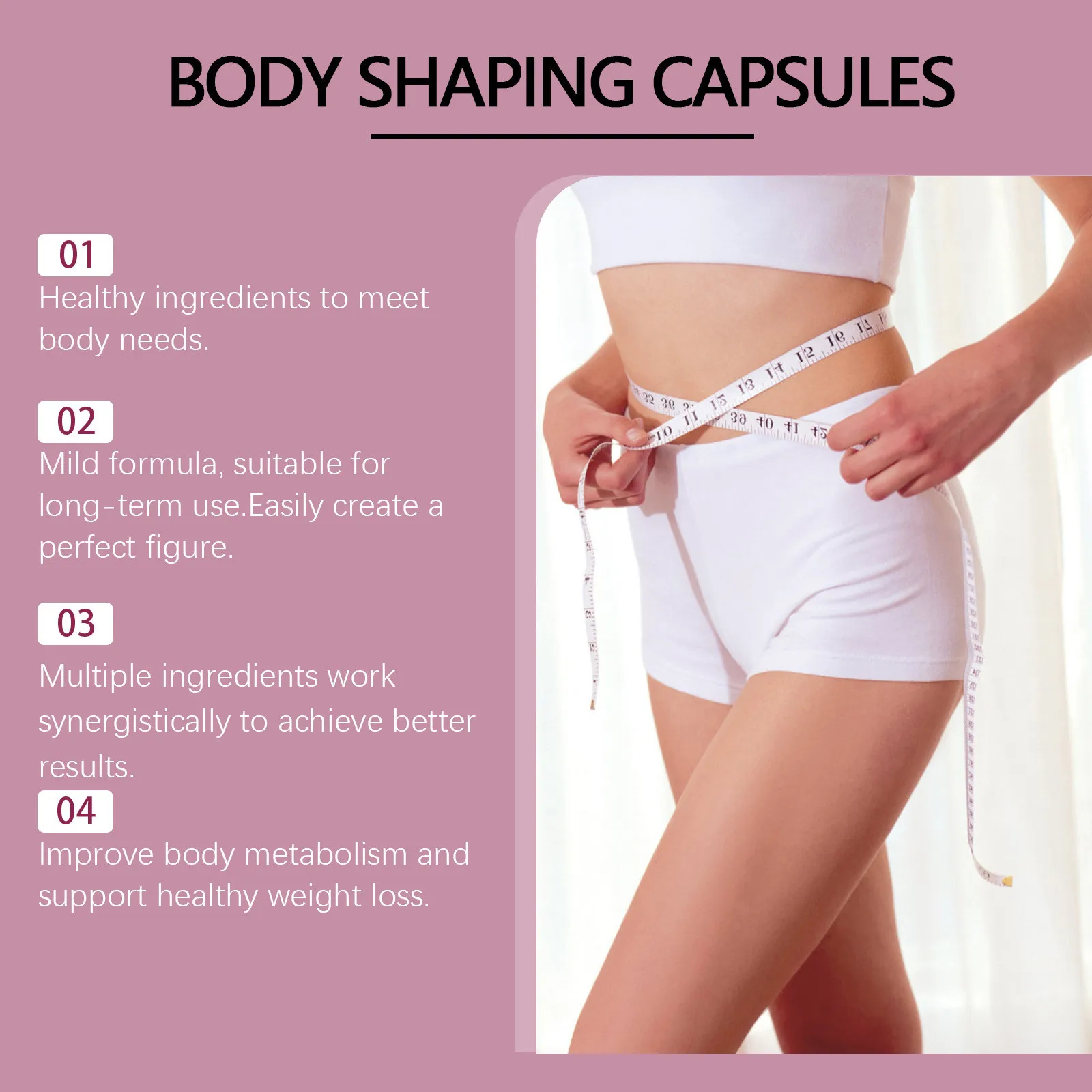 Body Shaping Capsules Vagina Shrinking Anti Itch Detox Body Sculpting Abdominal Fat Burning Arms Waist Firming Female Body Care