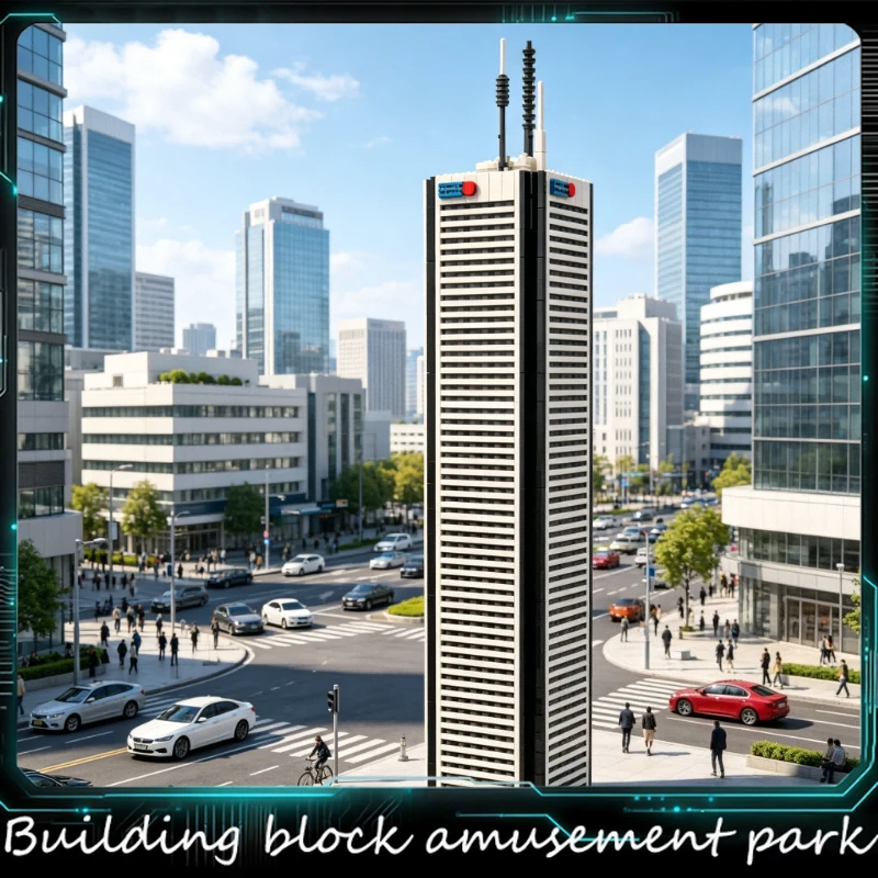 

1666 деталей Конструктор «Финансовый центр» MOC, модульный набор для сборки, креативный дизайн, развивающая игрушка для мальчиков, подарок на праздник