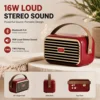 Bluetooth Five Zero Portable Speaker Wireless Stereo Sound 16W Loud Output with True Wireless Stereo Pairing TWS Compatible Dual Channel Deep Bass and Crisp Clear Audio for Home Office Travel Outdoor Entertainment