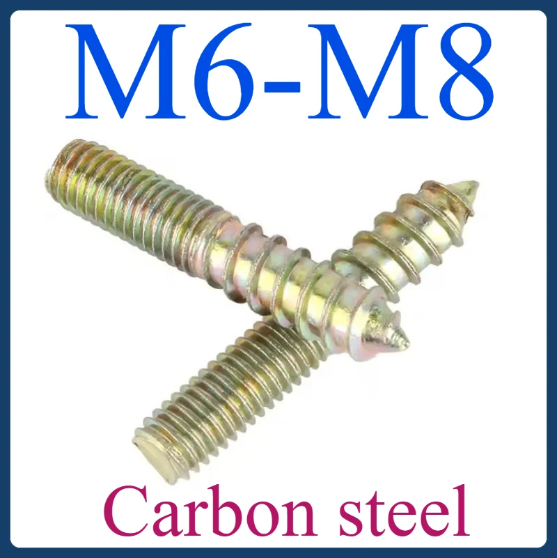 

M6 M8 Color Zinc Double Head Self-Tapping Screws - Suspension Bolts, Metal Concealed Pin Fixed Fasteners