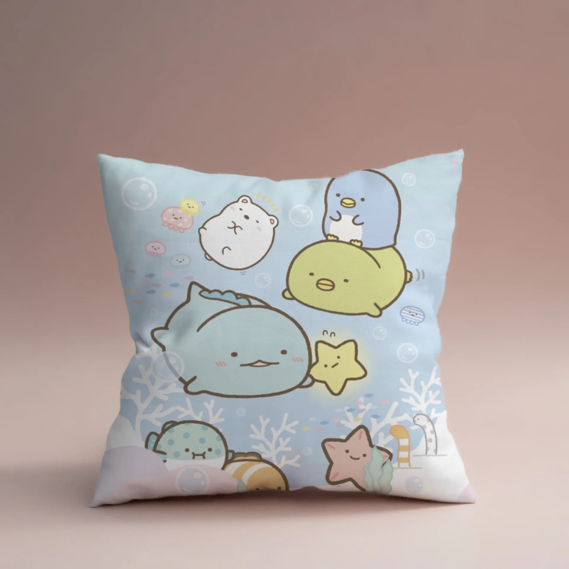 Corner Bio Expression Pack Cartoon Throw Pillow Cover Office Sofa Cushion Headrest Cushion Home Decoration