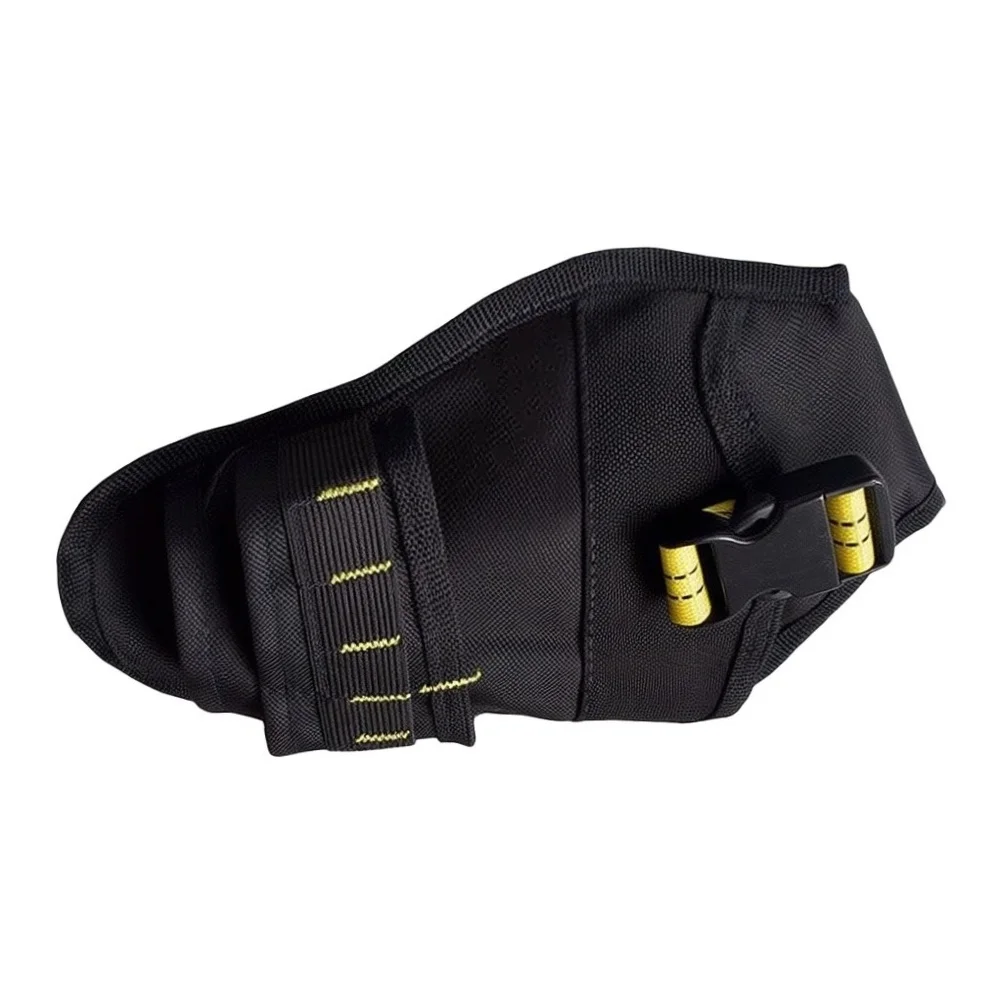 Black Waterproof Tool Bag for Electricians Wrench Organizer with Multi Pocket Design 30x26x2cm Oxford Material