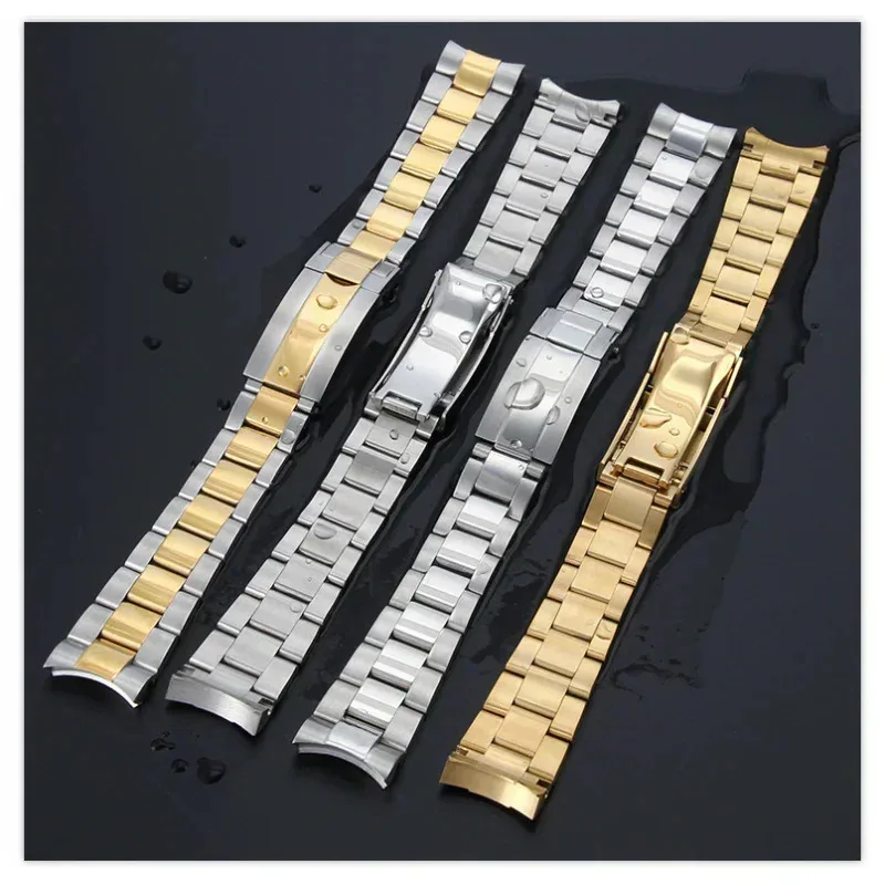 Pasek do zegarka Rolex Daytona Oyster Perpetual Submariner Seiko NH35, bransoleta na nadgarstek, solidna stal nierdzewna, szerokość 21mm 20mm