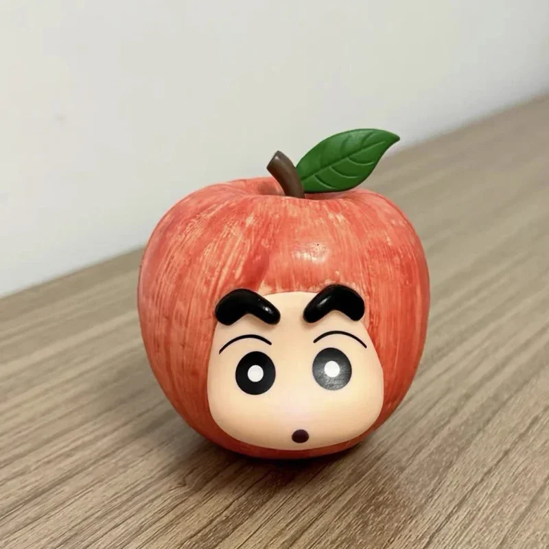 Anime Funny Crayon Shinnosuke Figure Shin Chan Fruit Series Cute Nohara Action Figure PVC Car Decoration Interior Cartoon Toys