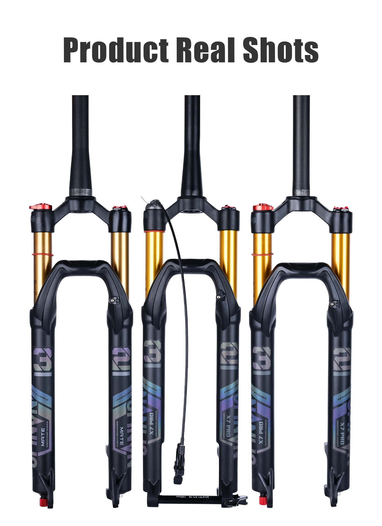 Nanlio X7PRO Fahrrad-Federgabeln, Öl-Gas-Gabel, 120/140 mm, Federweg 26/27,5/29 Zoll, Dämpfung und Rückprall-Aluminiumlegierung, 1,75 kg – Detail 16