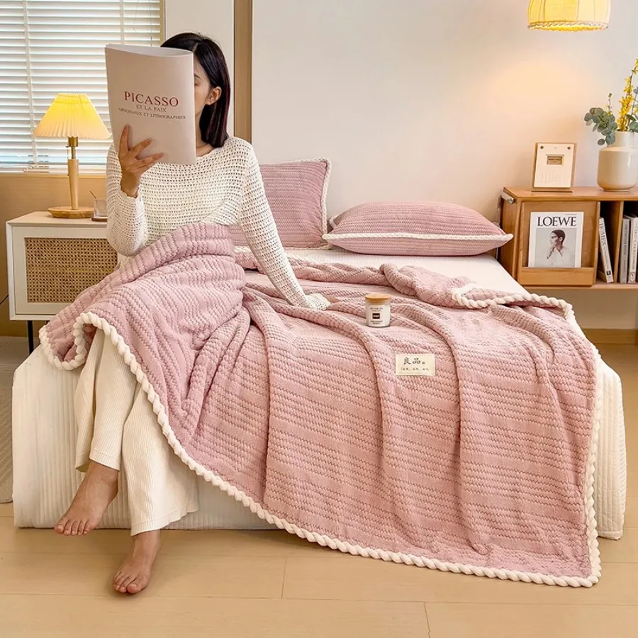 Thickened Winter Blankets Plush Blankets Household Multi Specification Warm Thick Soft Covers Sofas Warm Blankets Knee Bedding