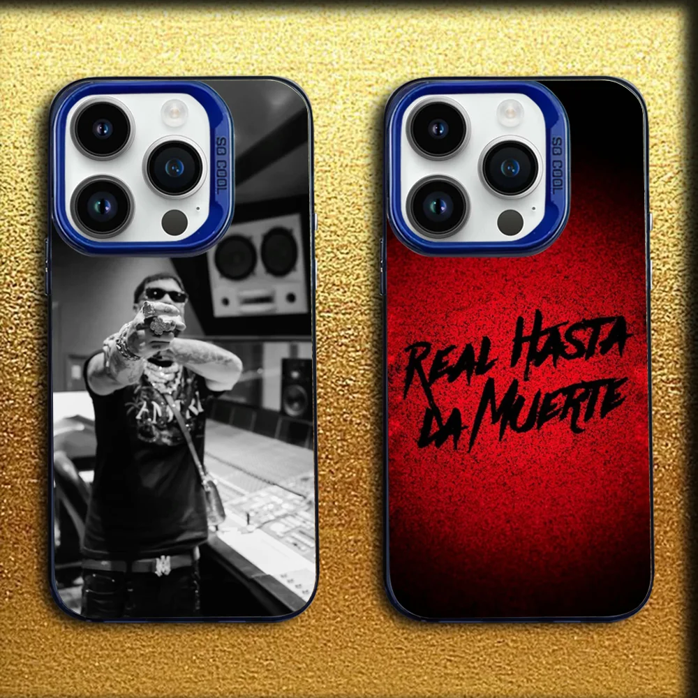

A-Anuel AA Rapper Phone Case For iPhone 16,15,14,13,12,11,Mini,Pro,MAX Blue Matte Silicone Cover
